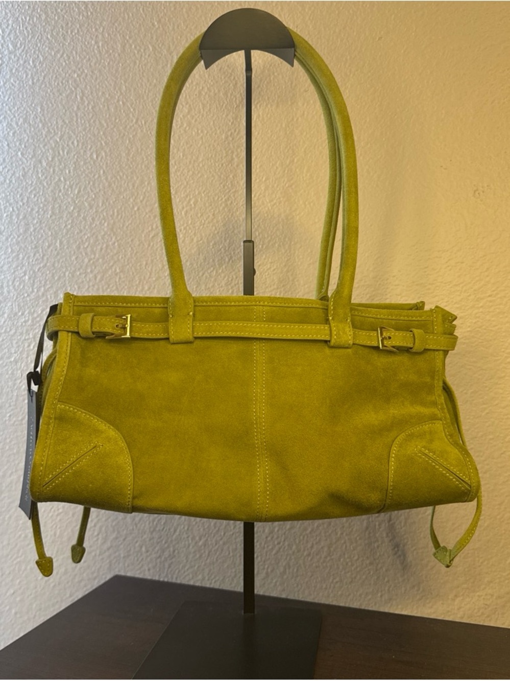 Jeffrey Campbell Olive Suede Shoulder Bag